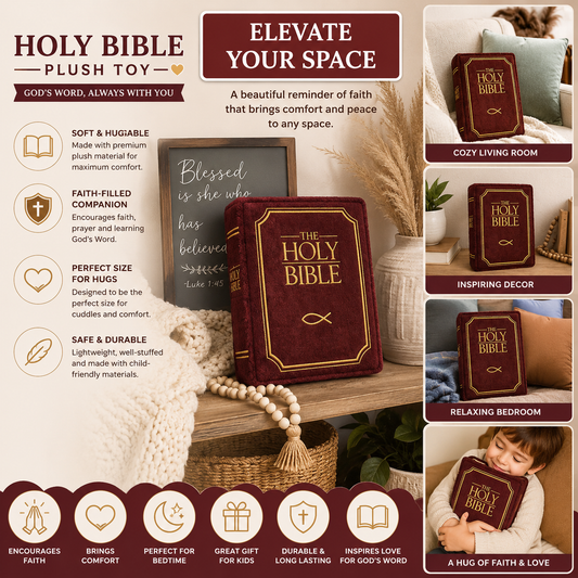 Holy Bible Pillow Plush